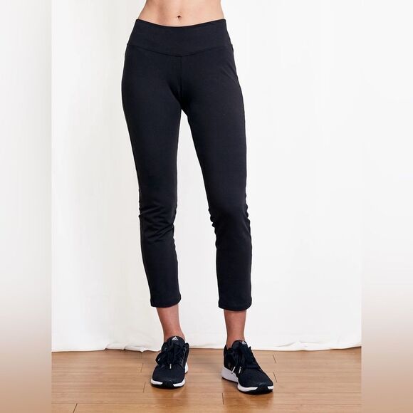 Blue Canoe Black Organic Cotton Crop Ankle Skinny Pull-On leggings Womens Small - Picture 1 of 9
